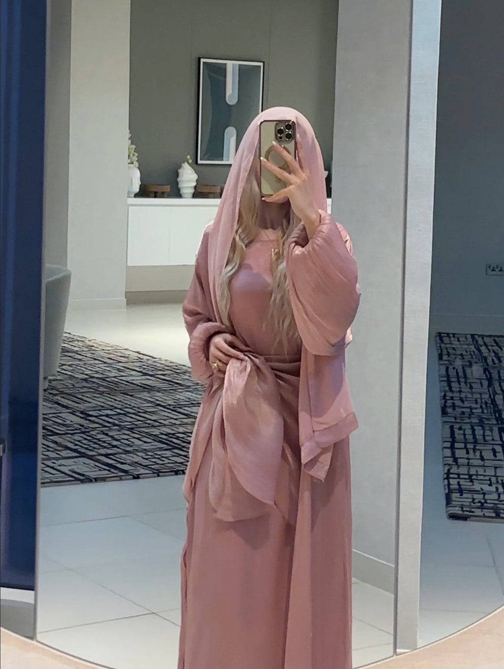 Pink Abaya Set