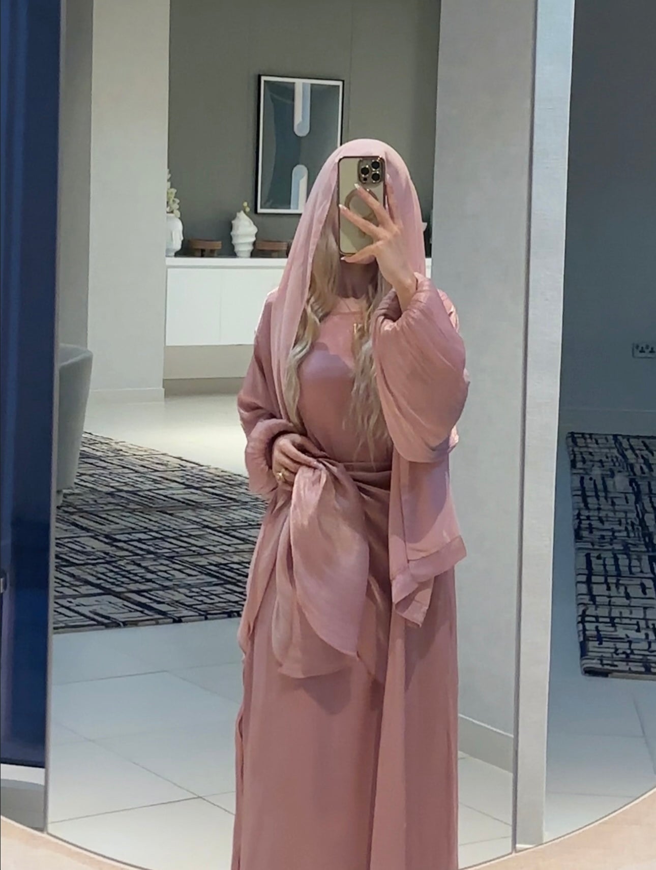 Pink Abaya Set