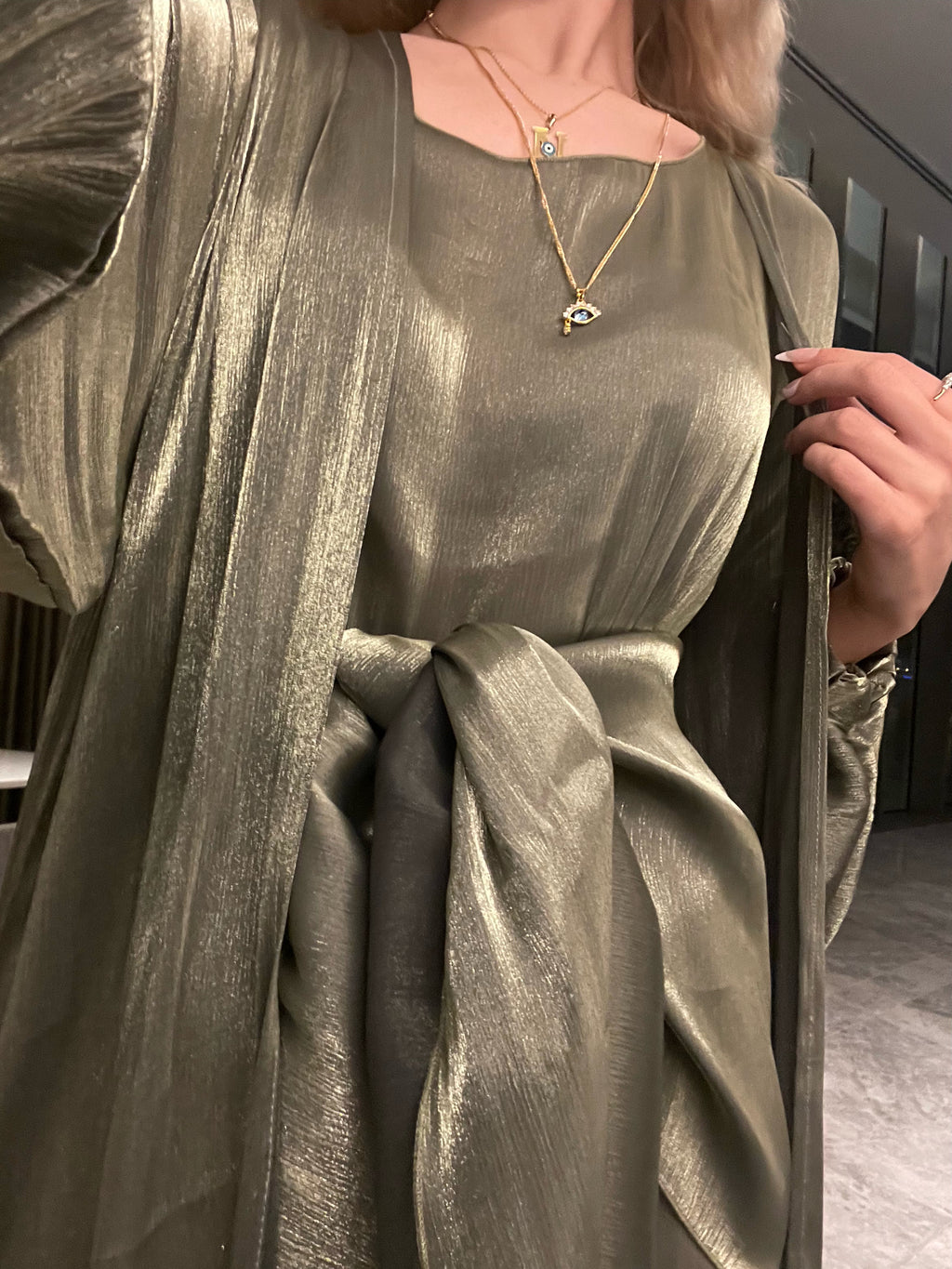 Pink Abaya Set
