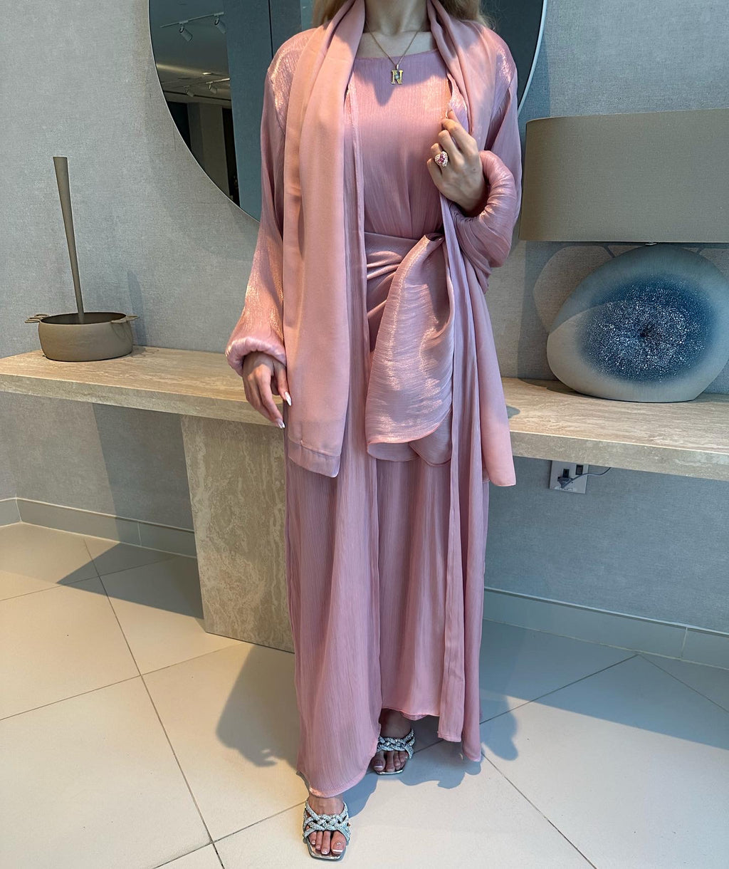 Pink Abaya Set