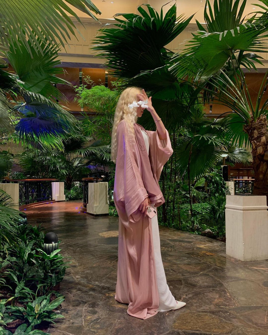 Pink Abaya Set