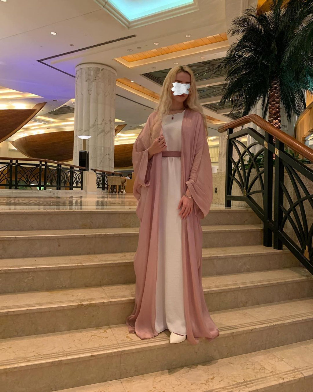Pink Abaya Set