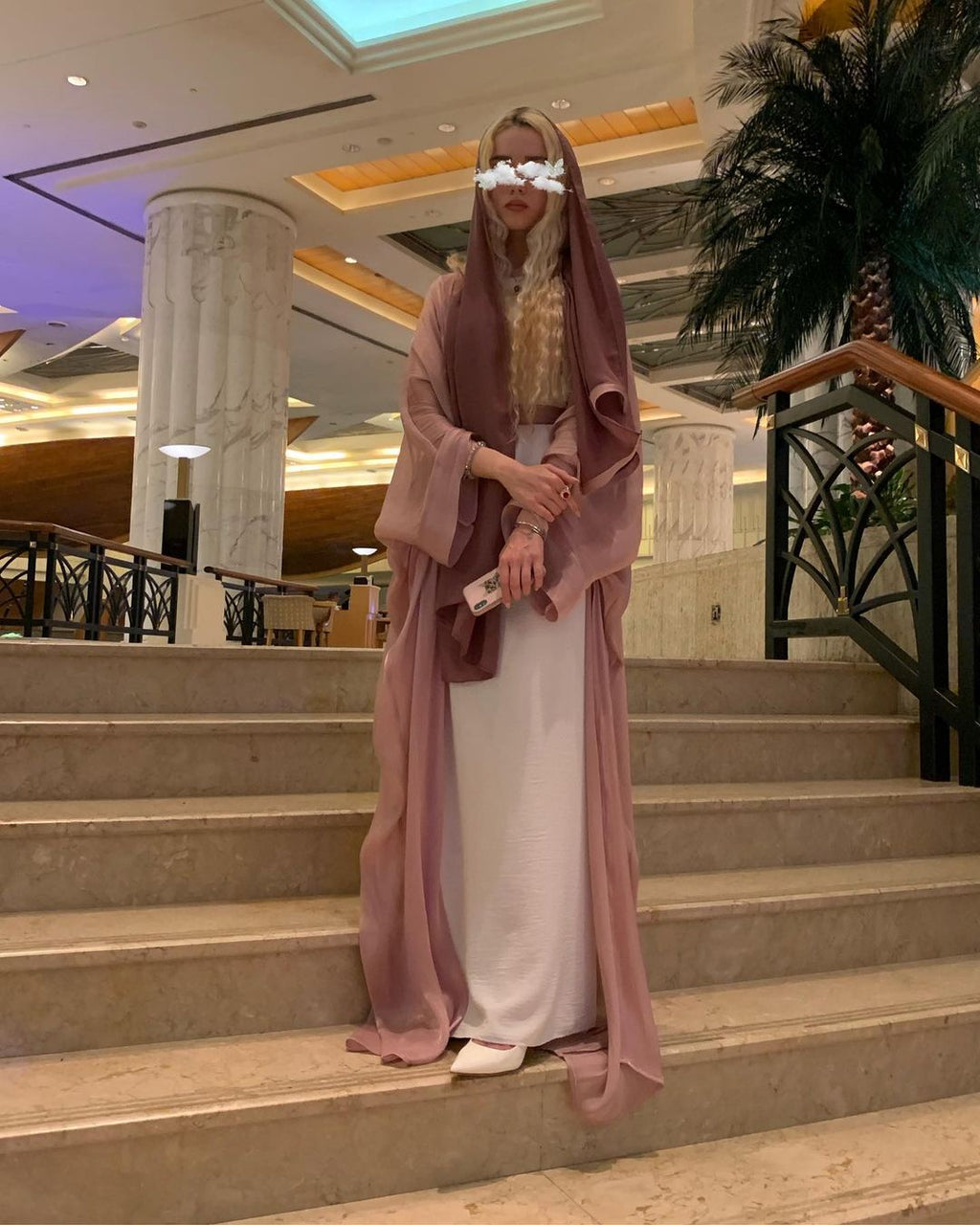 Pink Abaya Set