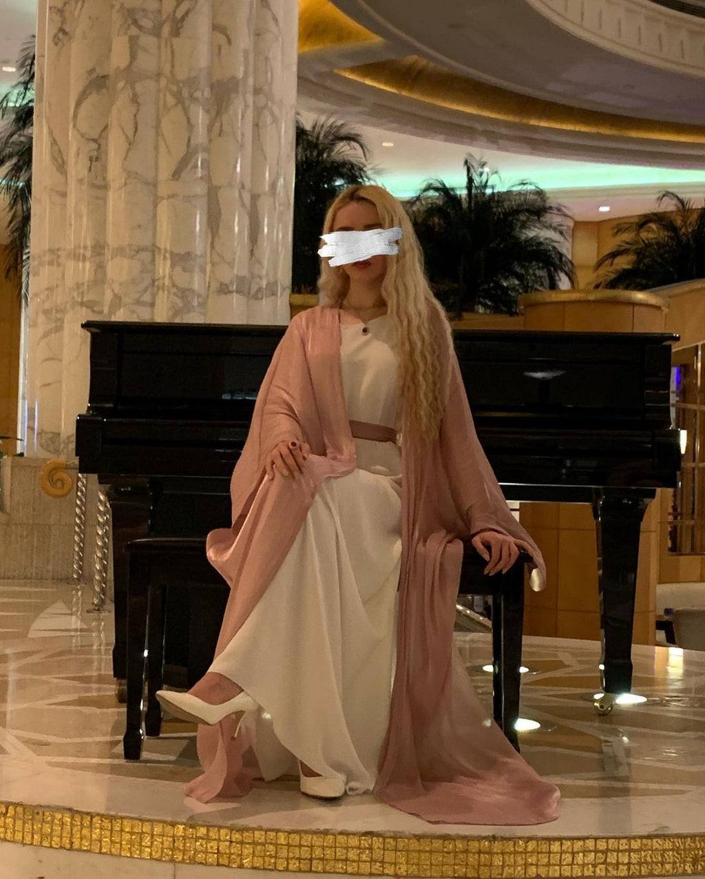 Pink Abaya Set