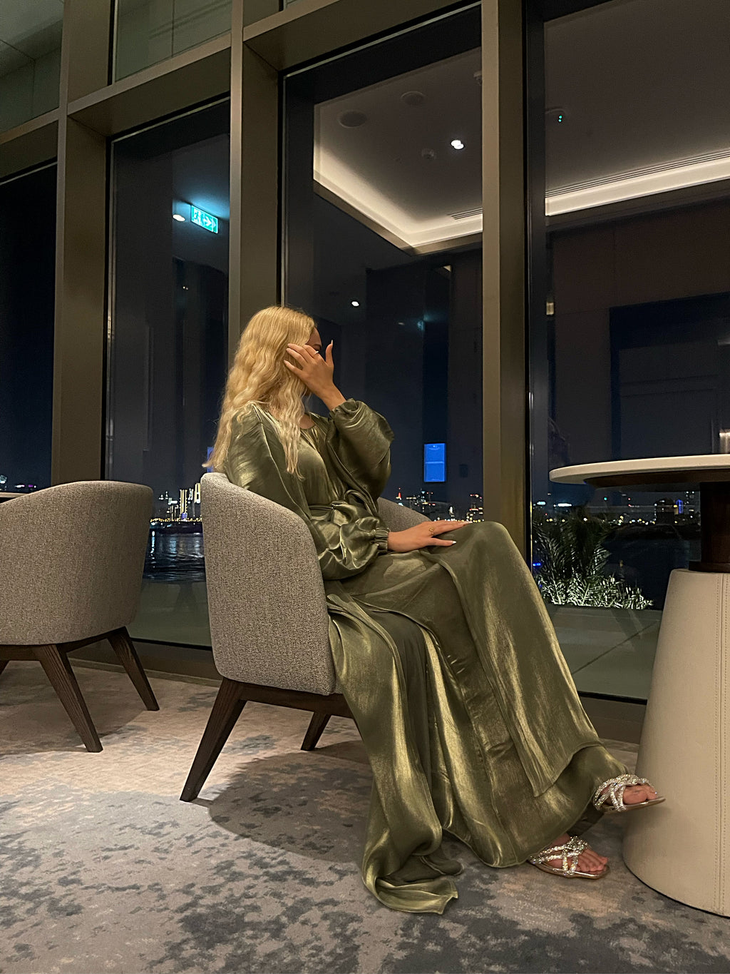 Emerald Green Abaya Set