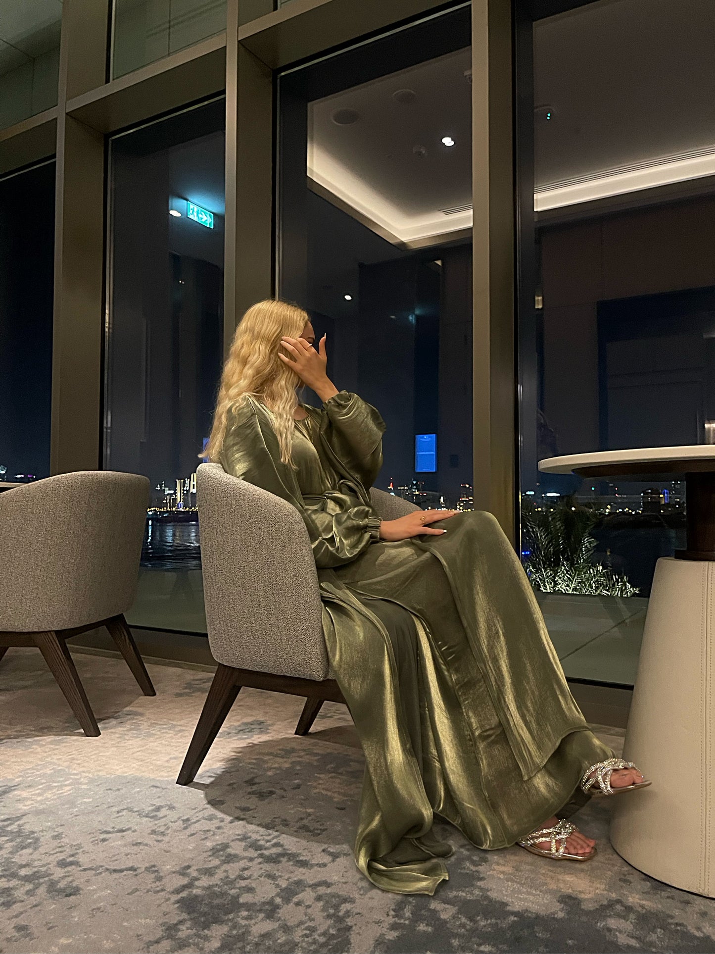 Emerald Green Abaya Set